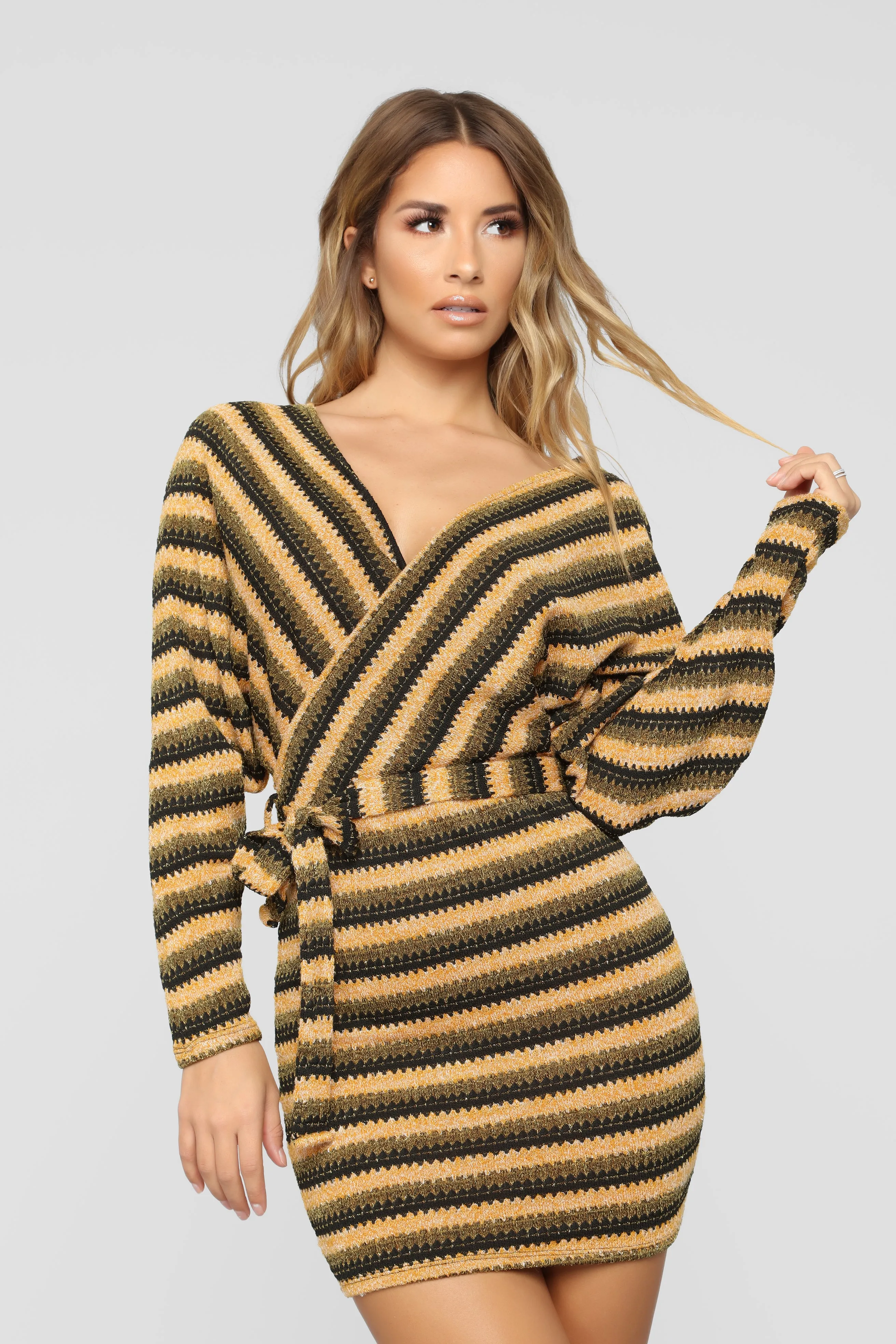 All My Love Sweater Dress - Mustard
