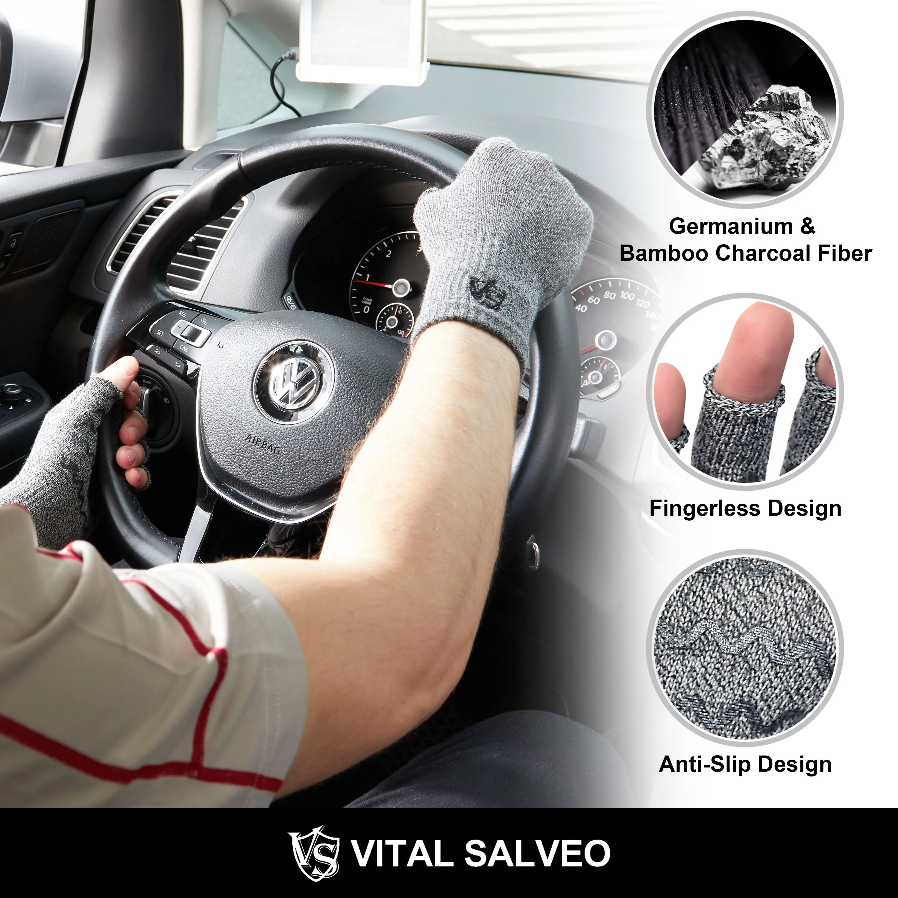 Anti-Slip Fingerless Recovery Gloves