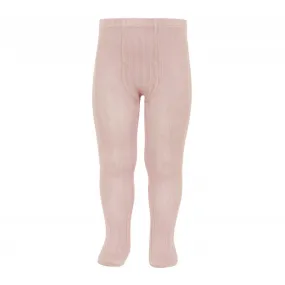 Classic Ribbed Tights // Old Rose - Cóndor 544