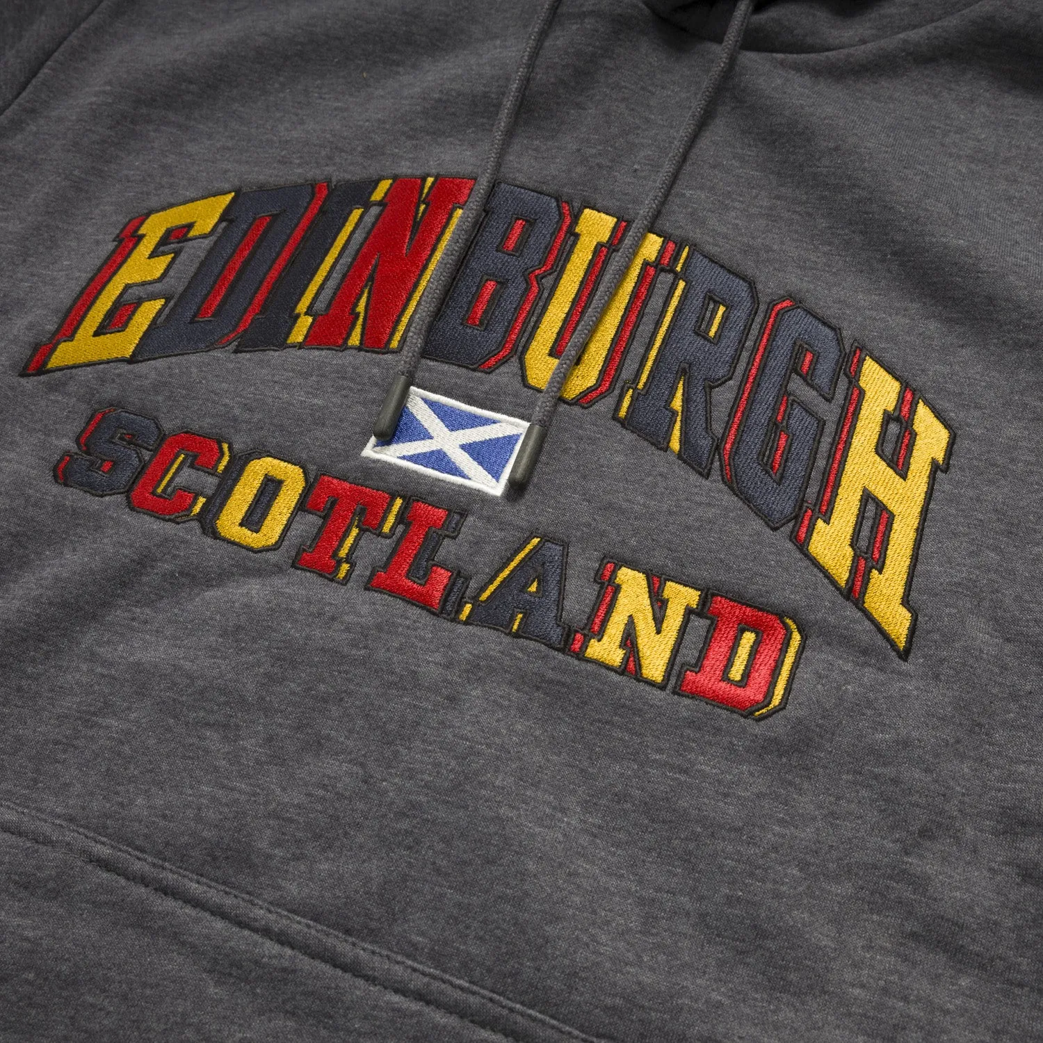 Colourful Edinburgh Letters Hoodie Denim Blue