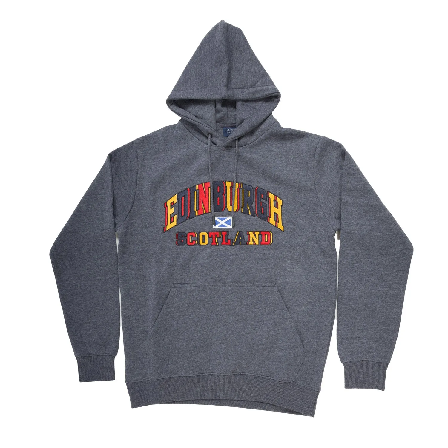 Colourful Edinburgh Letters Hoodie Denim Blue