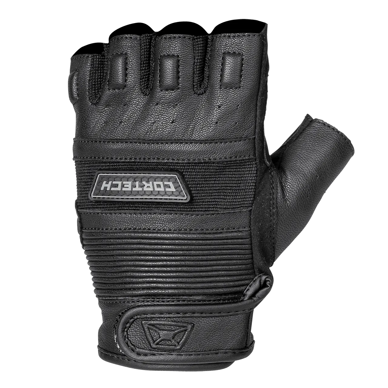 Cortech Flip Off Fingerless Leather Motorcycle Gloves
