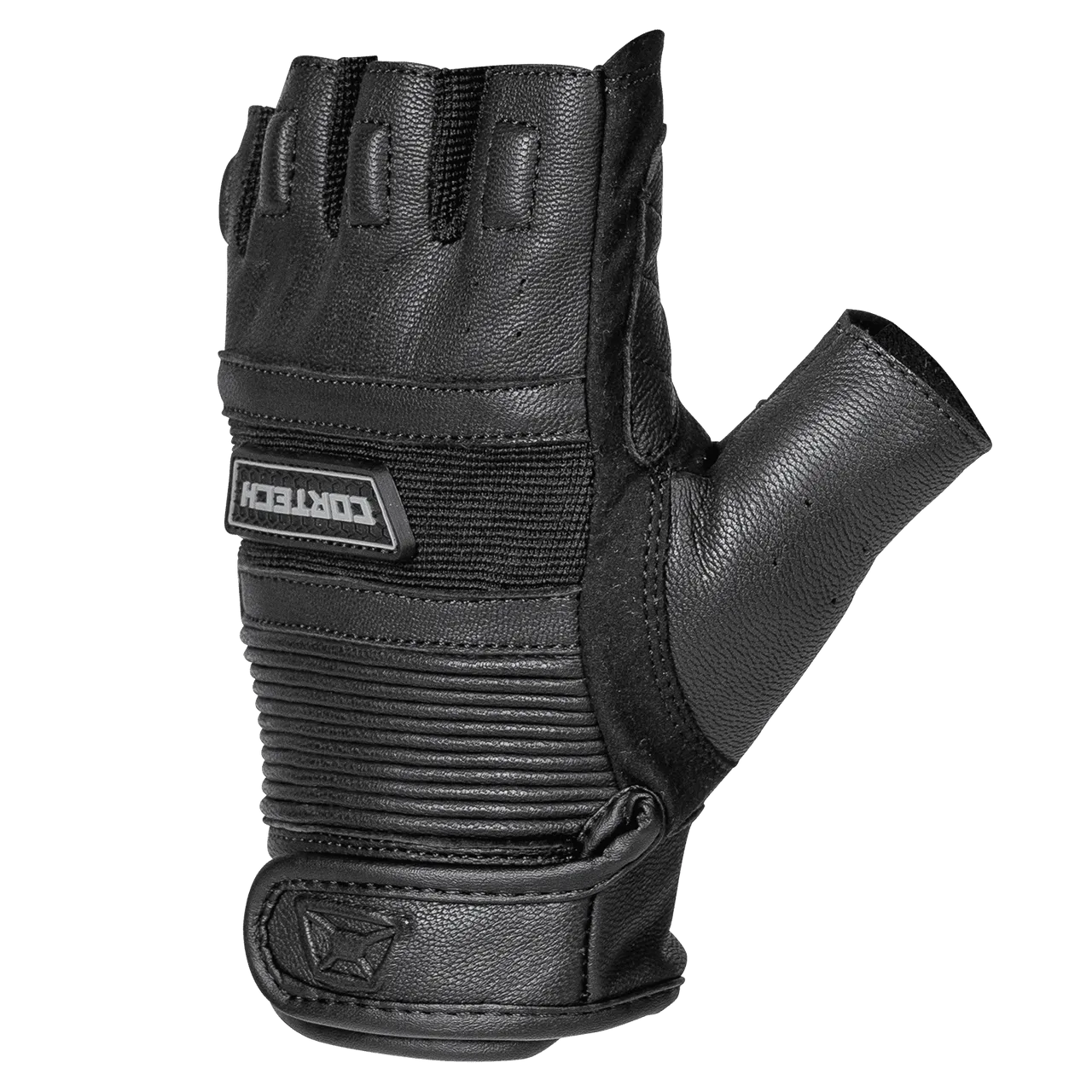 Cortech Flip Off Fingerless Leather Motorcycle Gloves