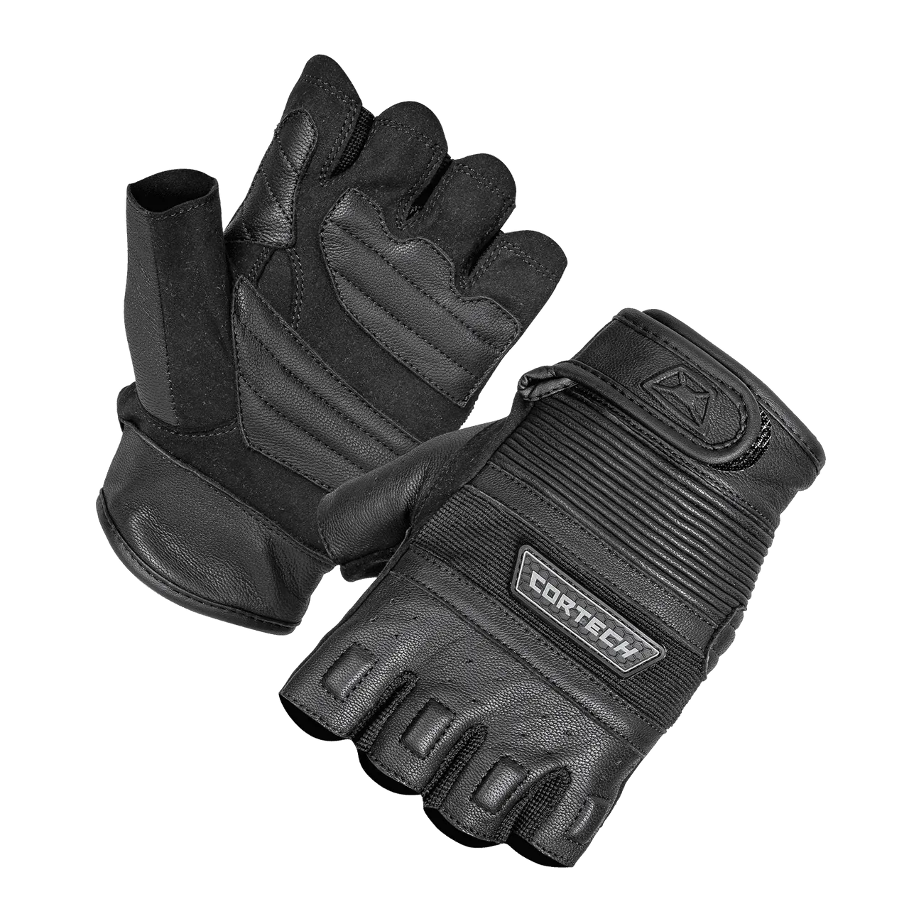 Cortech Flip Off Fingerless Leather Motorcycle Gloves