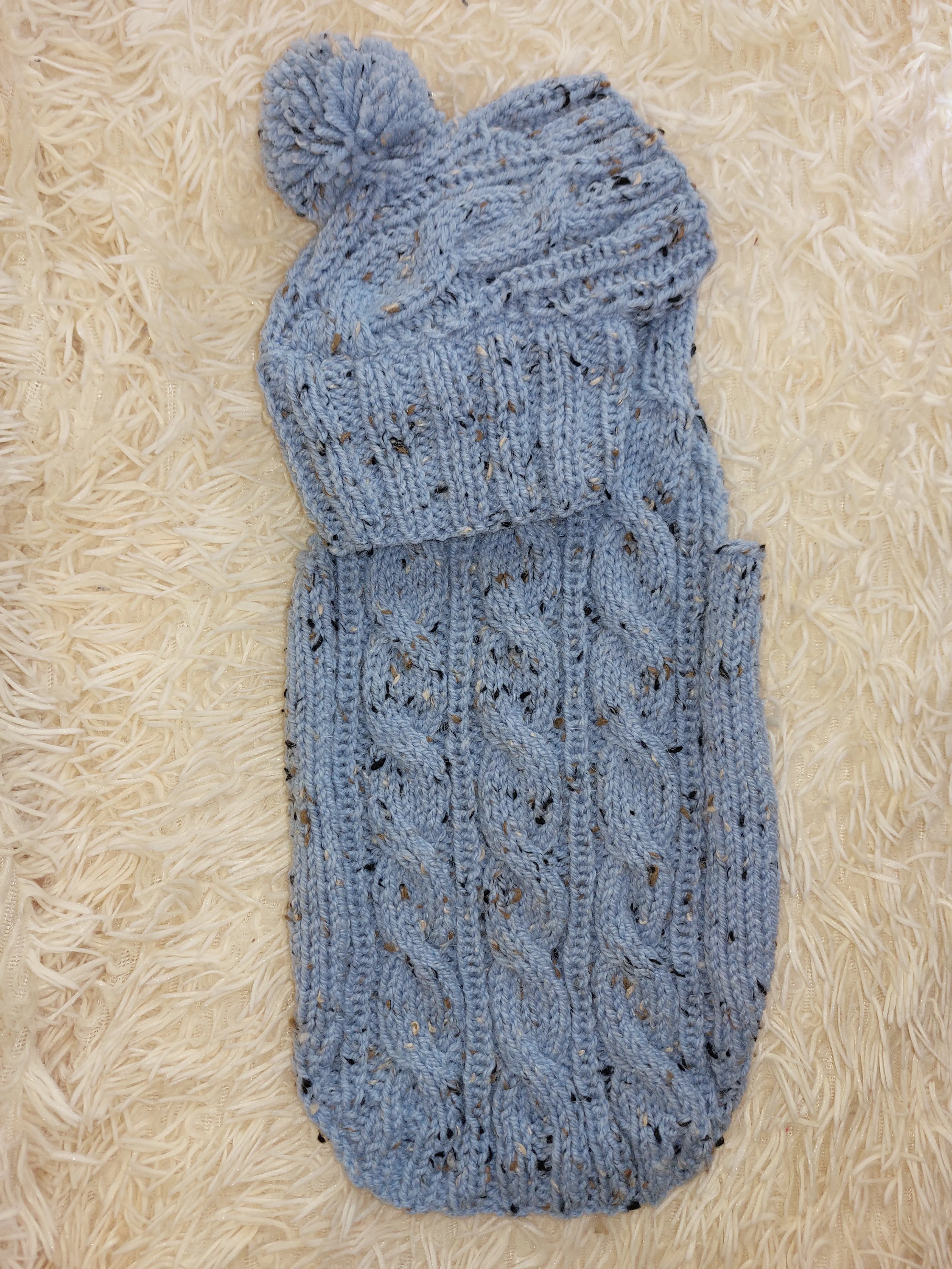 Dog clothes set sweater and hat with arana wool alpaca, jumper and hat winter warm alpaca wool, wool winter clothes for dachshund