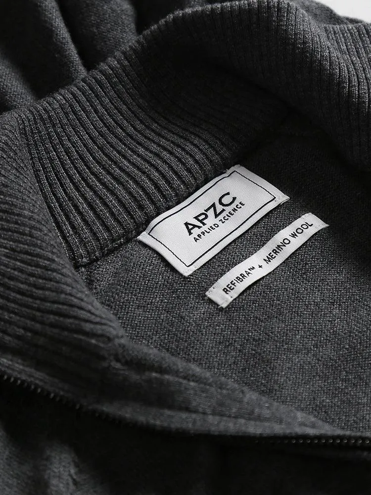 Eco Innovative Hoodie Sweater in Charcoal Grey 拉鍊連帽針織毛衣 (花灰色)
