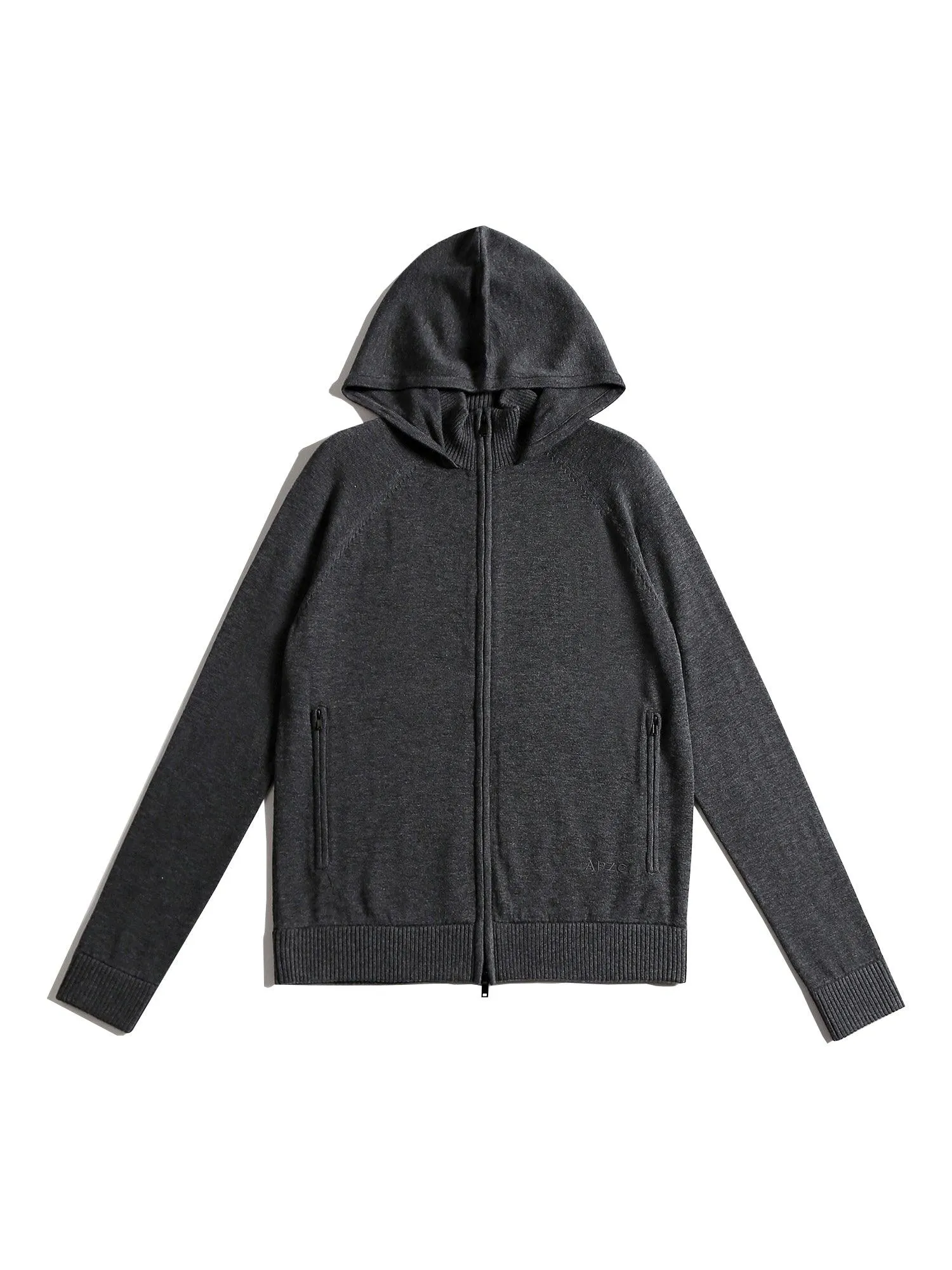 Eco Innovative Hoodie Sweater in Charcoal Grey 拉鍊連帽針織毛衣 (花灰色)