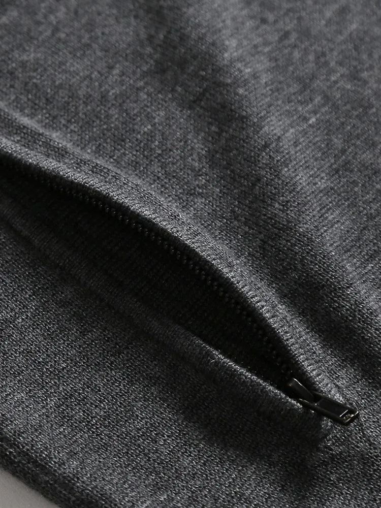 Eco Innovative Hoodie Sweater in Charcoal Grey 拉鍊連帽針織毛衣 (花灰色)