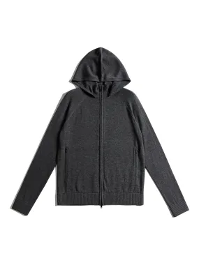 Eco Innovative Hoodie Sweater in Charcoal Grey 拉鍊連帽針織毛衣 (花灰色)