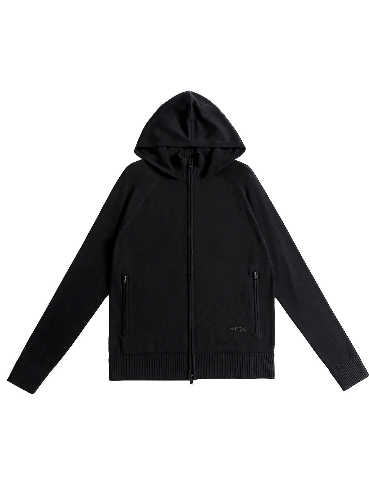 Eco Innovative Hoodie Sweater in Cool Black 拉鍊連帽針織毛衣 (深黑色)