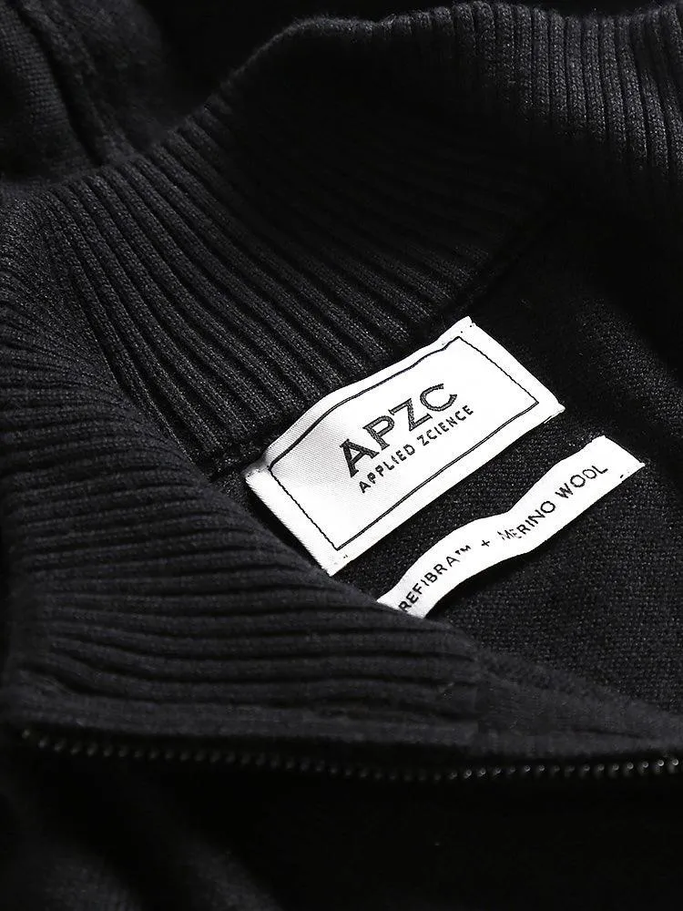 Eco Innovative Hoodie Sweater in Cool Black 拉鍊連帽針織毛衣 (深黑色)