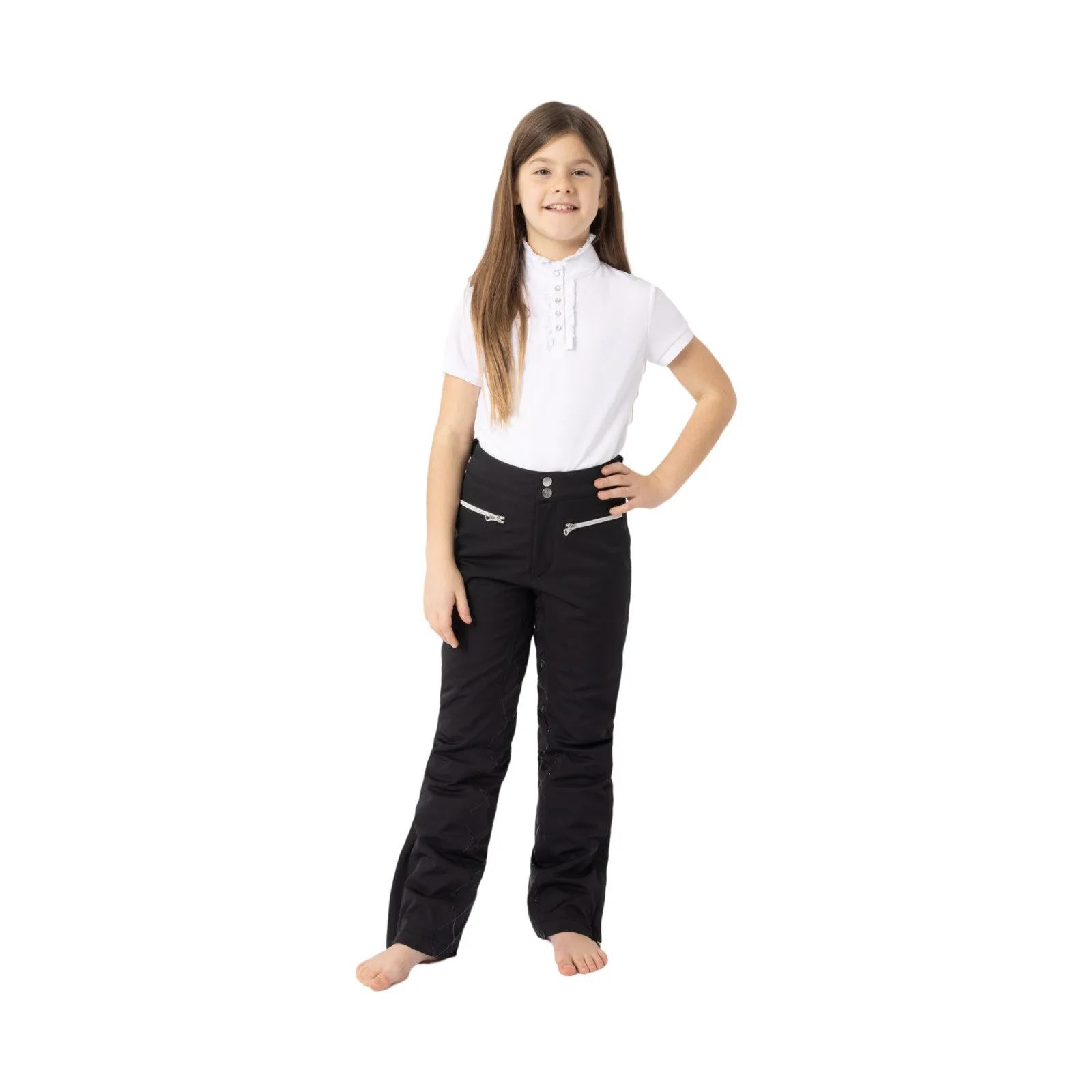 Equinavia Horze Kids Adeline Padded Waterproof Full Seat Breeches - Black 36604