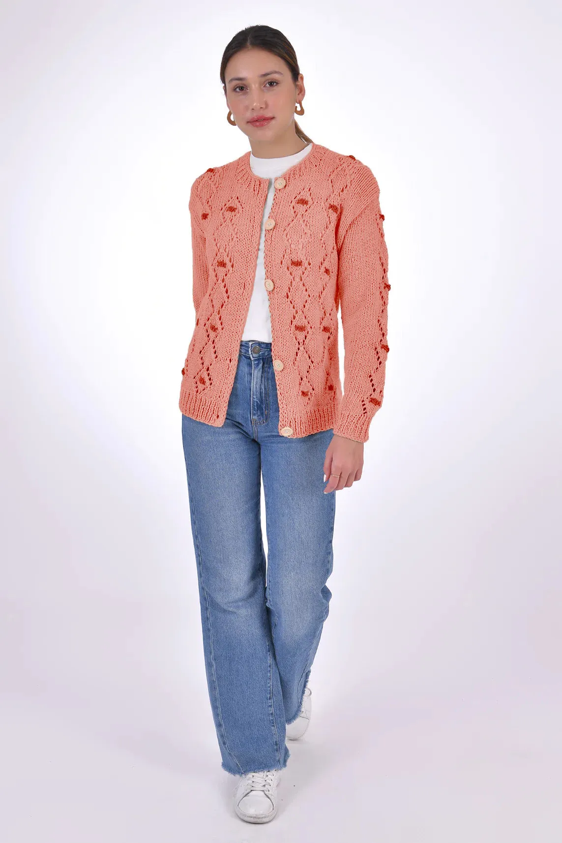 FANM MON Ava Cotton Button Front Cardigan