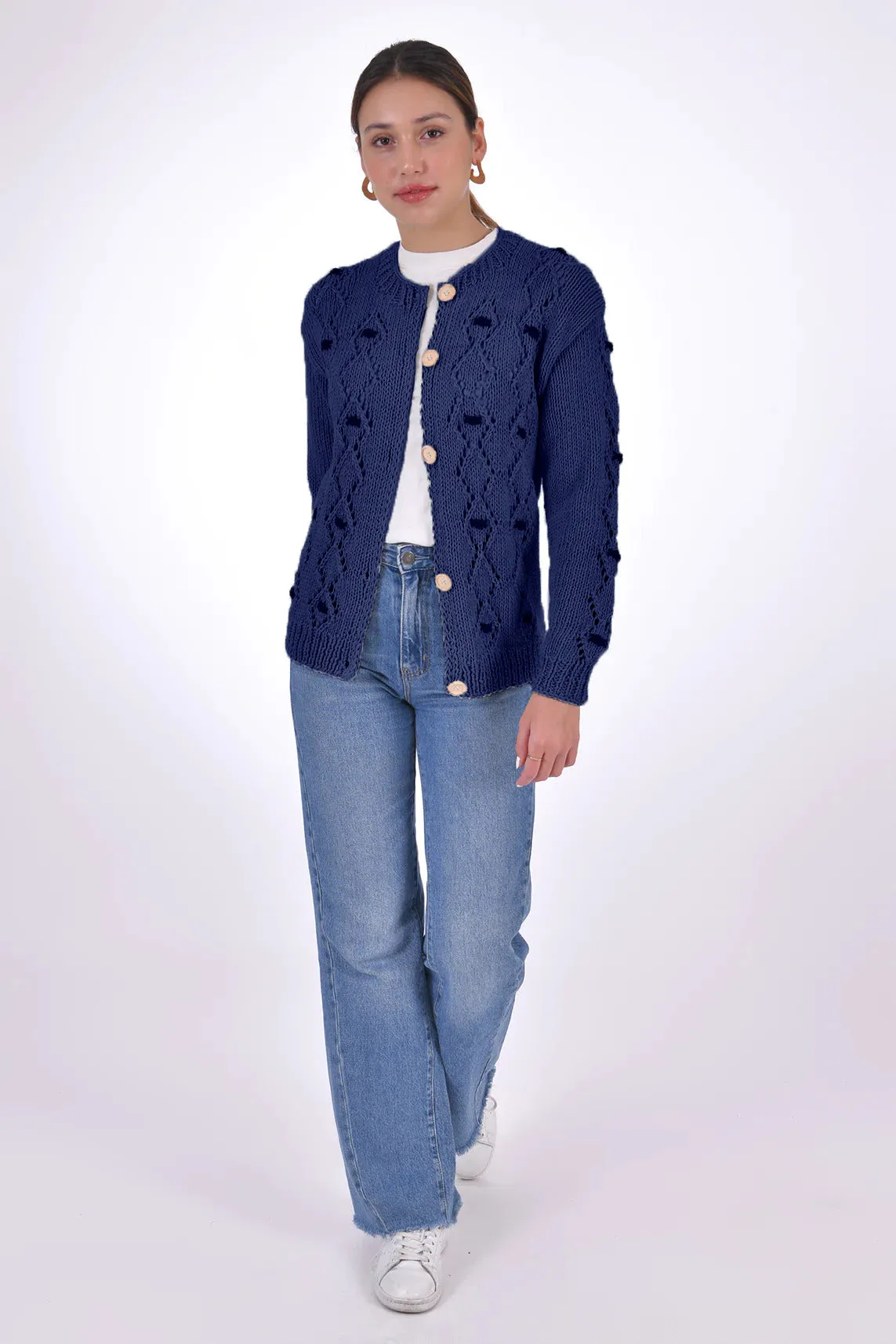 FANM MON Ava Cotton Button Front Cardigan