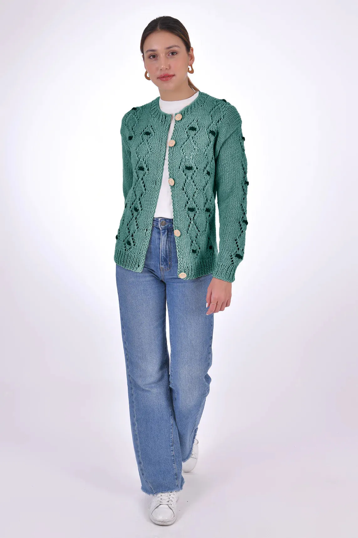 FANM MON Ava Cotton Button Front Cardigan