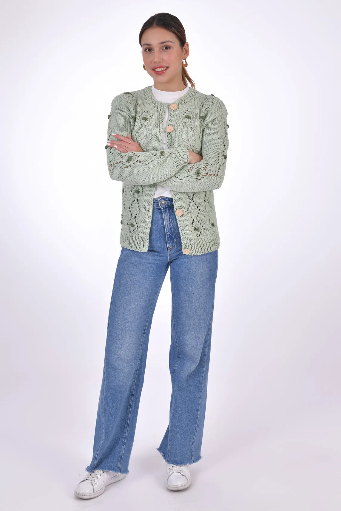 FANM MON Ava Cotton Button Front Cardigan