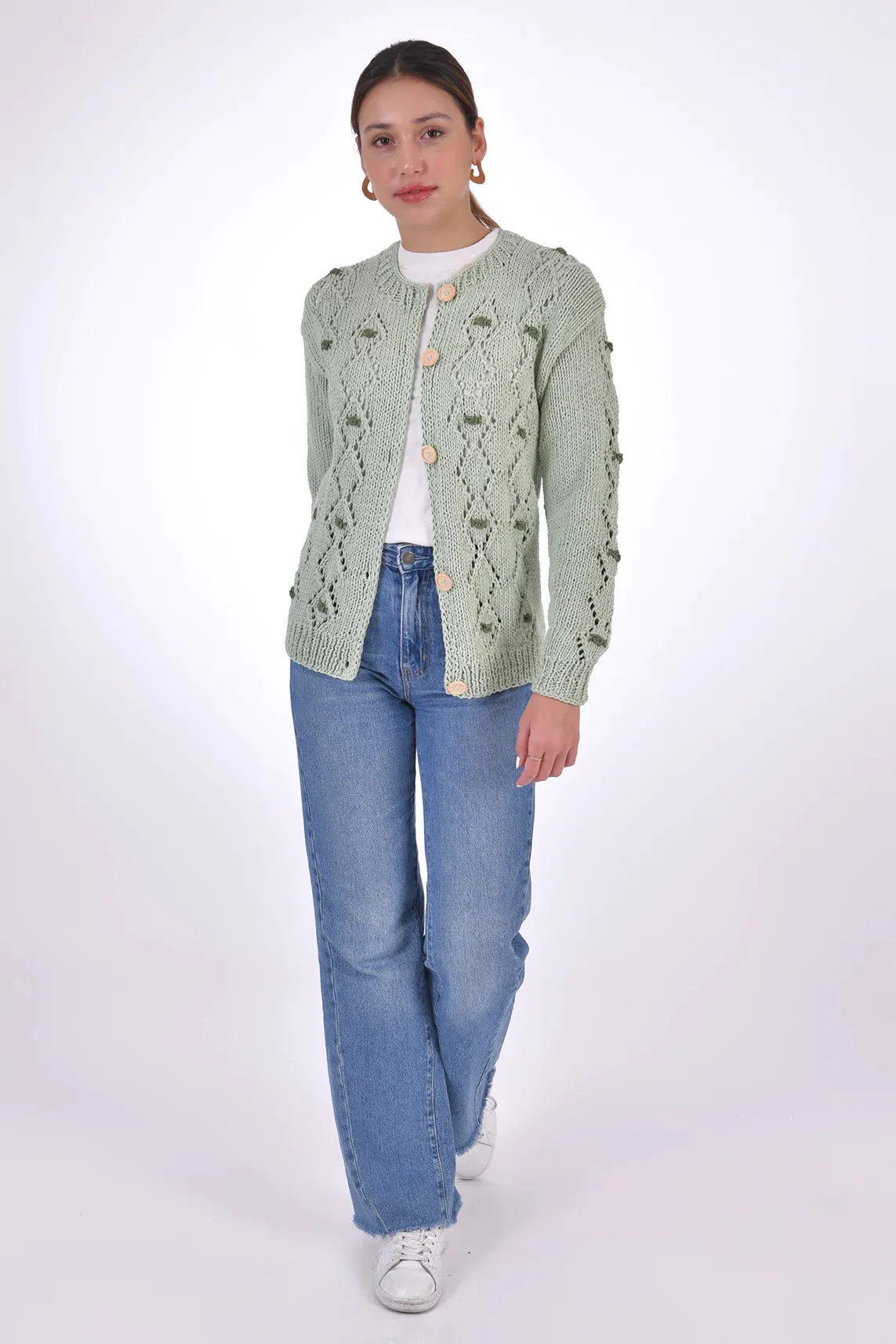 FANM MON Ava Cotton Button Front Cardigan