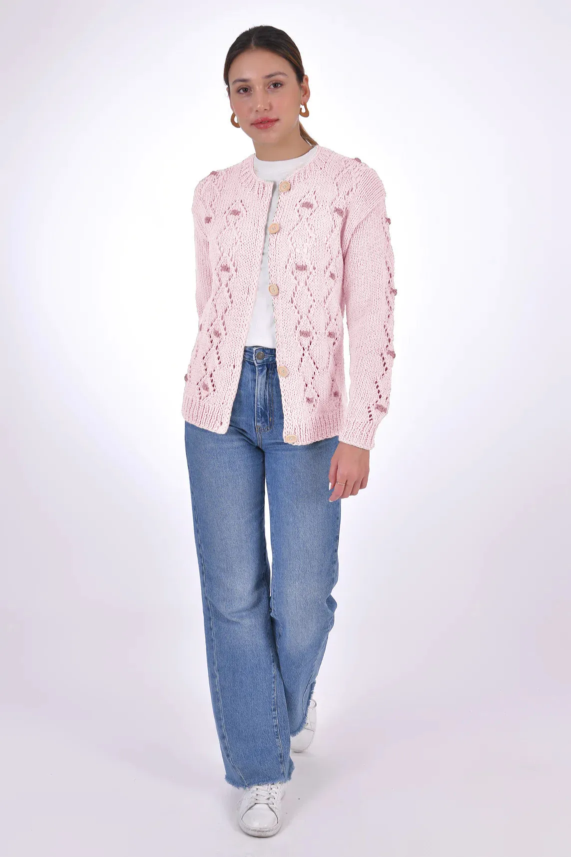 FANM MON Ava Cotton Button Front Cardigan