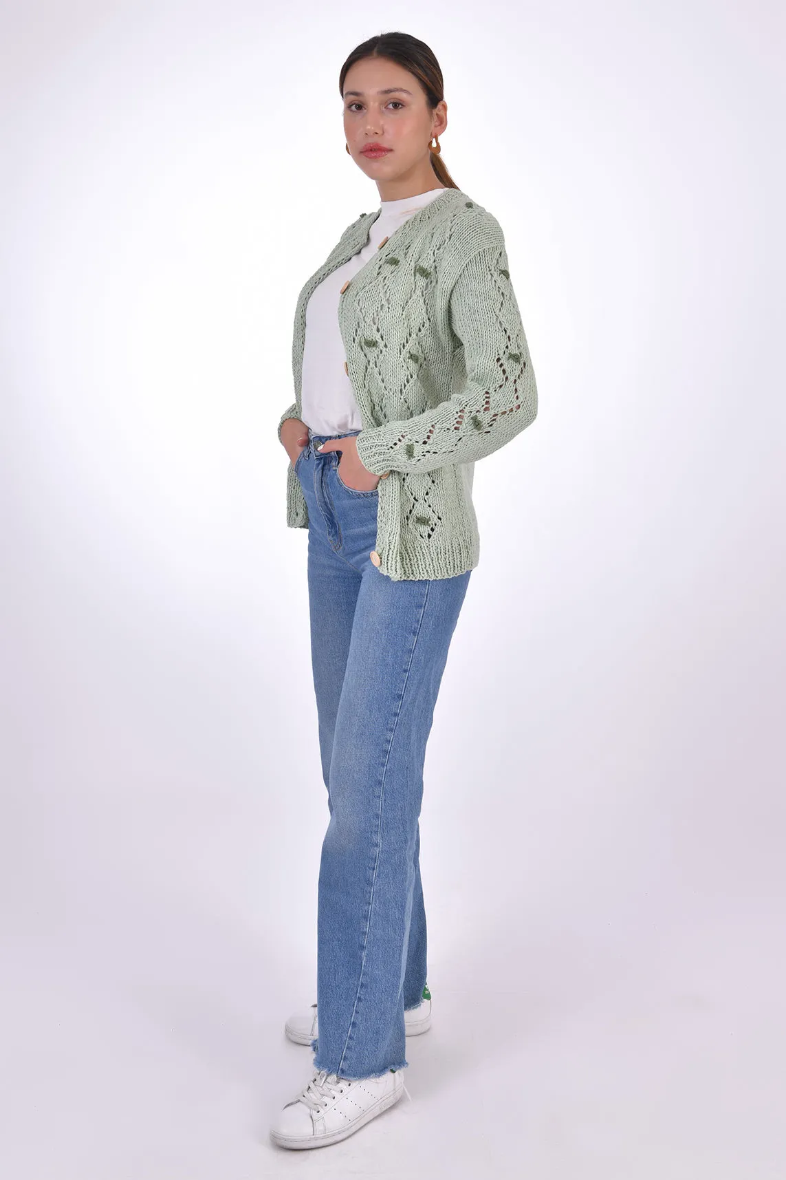 FANM MON Ava Cotton Button Front Cardigan