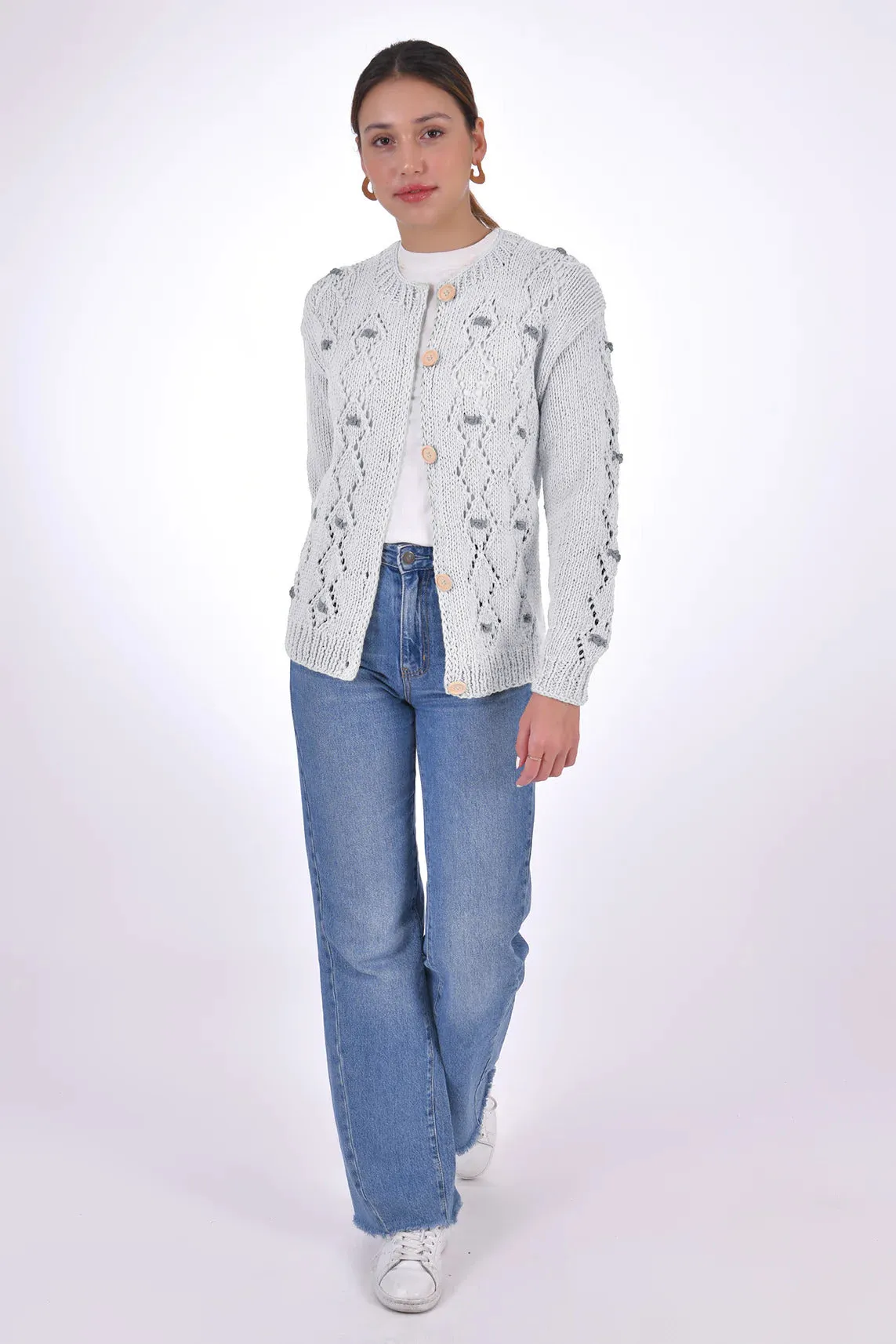 FANM MON Ava Cotton Button Front Cardigan