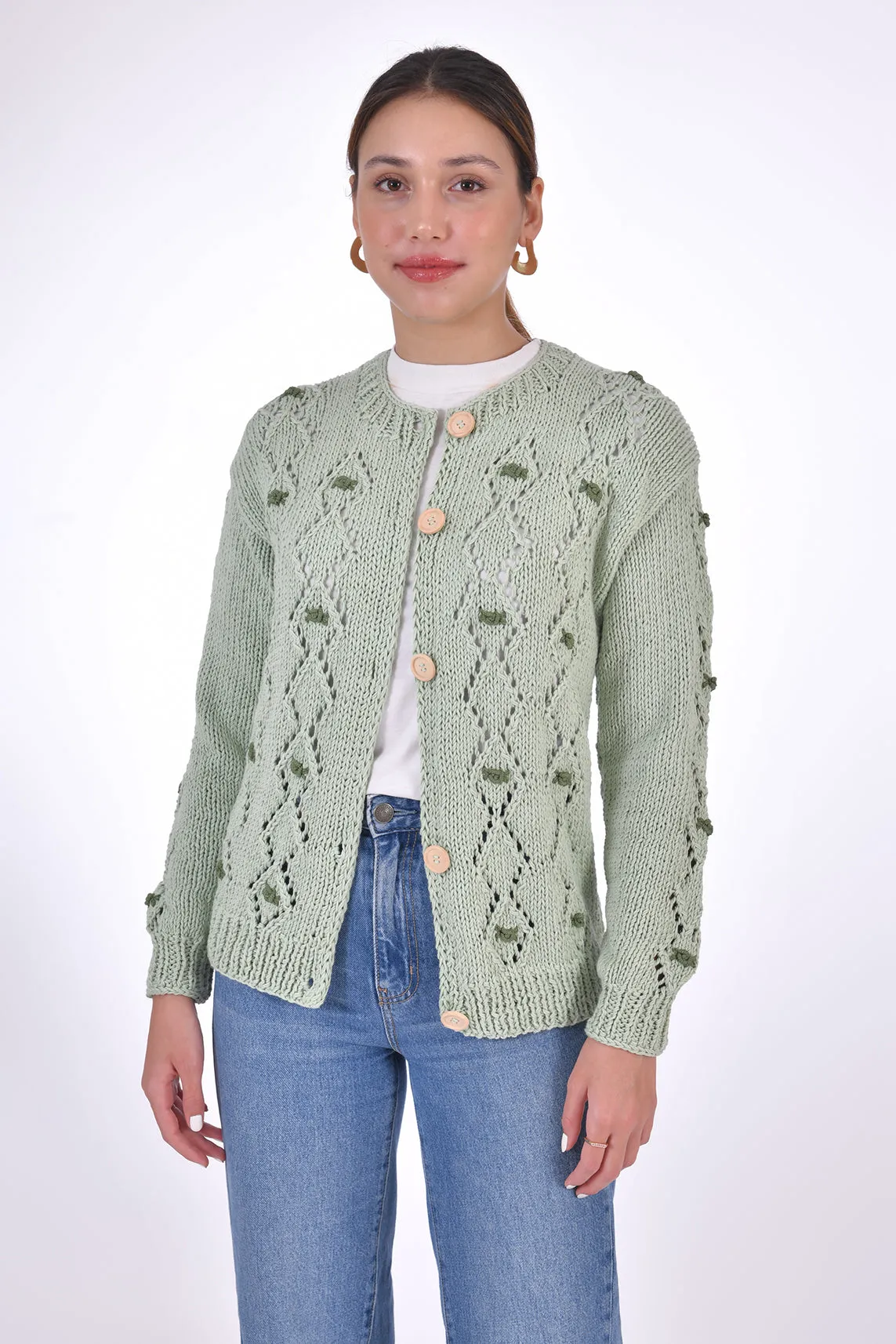 FANM MON Ava Cotton Button Front Cardigan