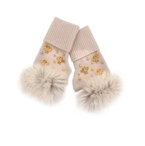 Honeybee Fingerless Glove, Pearl