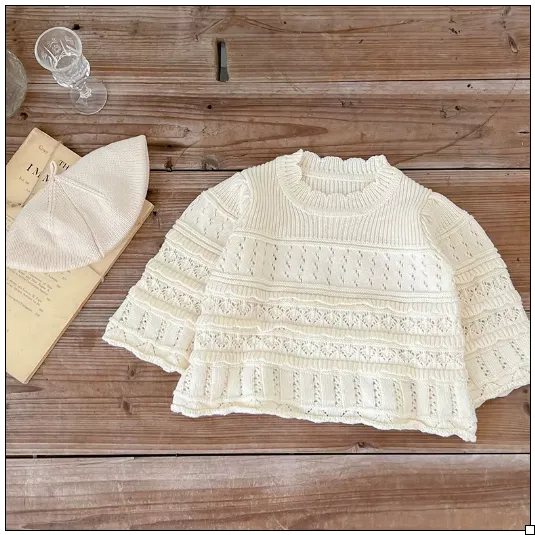 Knitted Baby Girls Suit - 3PCS Outfits Set