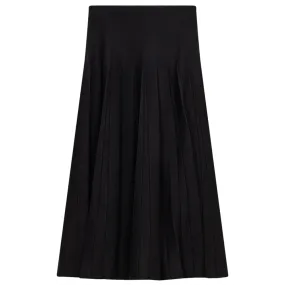Ladies Knit Pleated Midi Skirt