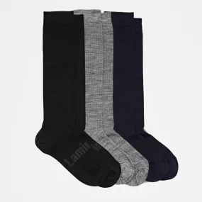 Lamington Child Merino Knee Hi Socks - Navy