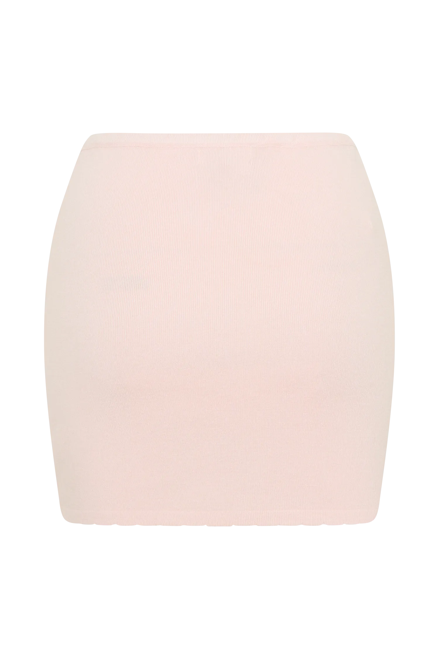 Monroe Embroidered Knit Mini Skirt - Baby Pink And Ivory