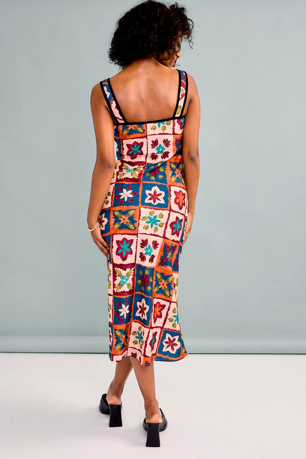 Paros Patchwork Midi Dress