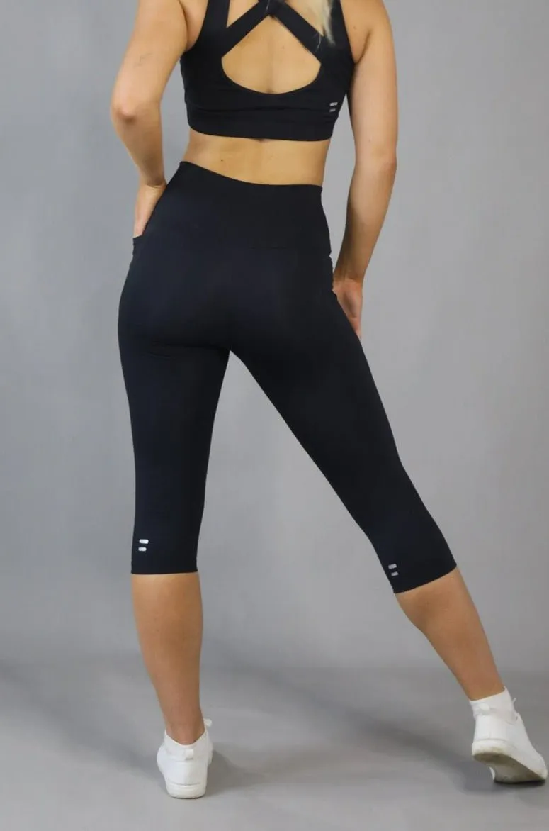 Perform High Waist 3/4 - Black
