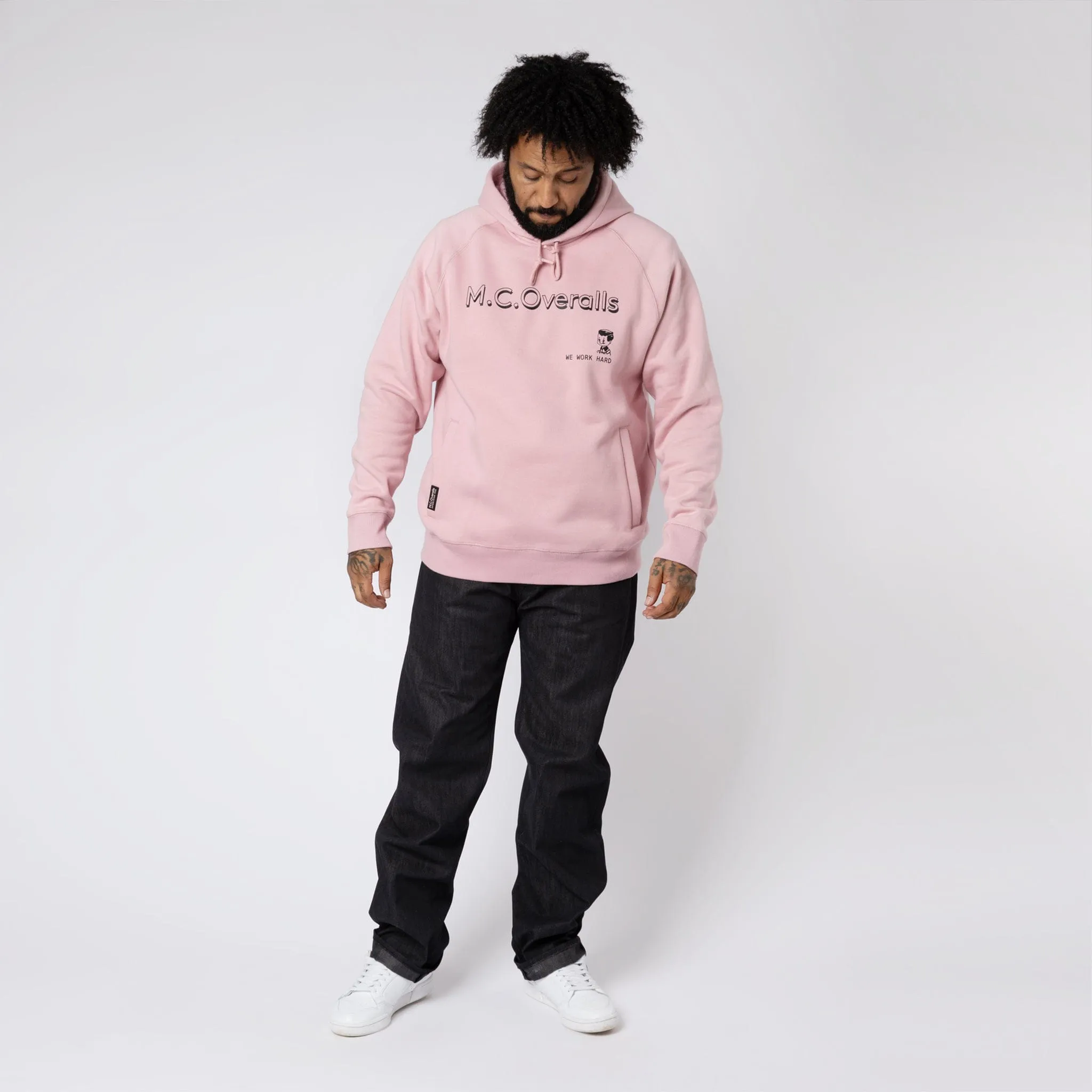 Spanner Boy Logo Hoodie Dusty Pink